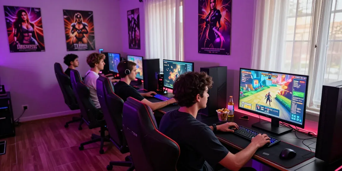 Playing a porngame in a vibrant adult gaming setup with immersive graphics