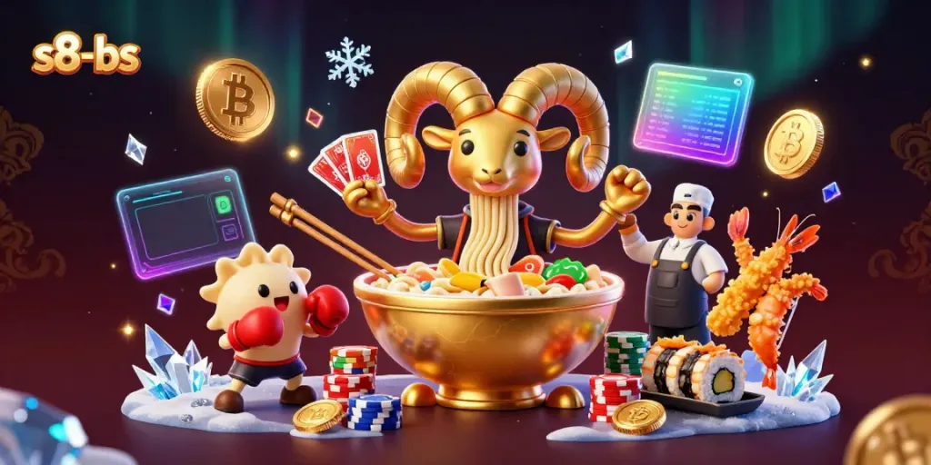 Engage in thrilling gameplay with s8-bs as vibrant characters celebrate casino wins.
