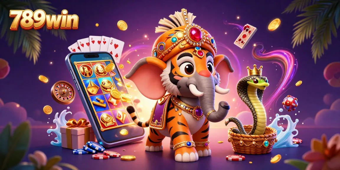Experience winning action at 789win with vibrant casino elements and characters in a rich digital scene.